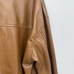 Forever 21  Brown Faux Leather Zip Jacket Classic Size Medium Photo 7