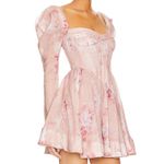 Evermore Corset Soft Pink Floral Mini Dress Bardot Size 10 Photo 1