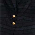 Banana Republic  Women’s Lined Black Navy Blue Blazer Gold Buttons Size Small Photo 2
