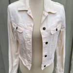 I Love H81  Off-White Denim Jacket An American Brand Women’s Size M Photo 0