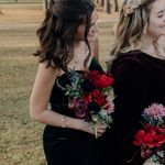 Revelry Emerald 614 Velvet Bridesmaid Dress Photo 2
