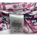Talbots  Pink Monkey Print Top Shirt Womens Size Large Fun Whimsy‎ India Cotton Photo 4
