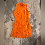 1. State  Bold Orange Ruffle Dress Photo 6