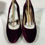 Kate Spade Sybil Velvet Pumps Gold Block Heel W/Pink Rhinestones 7.5M Cherrywood Photo 1