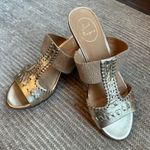 Jack Rogers Womens Nora Wedge Sandal Metallic Gold Size: 10M Photo 0