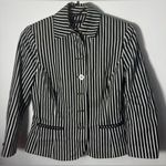 CHAPS  Black and White Striped Jacket Photo 4