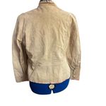 JDS COLLECTION,Women’s Leather Jacket, Tan, Large, Floral lining, Snap button Tan Photo 1