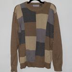 Oscar de la Renta Plaid Sweater XL Brown Photo 0