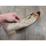 AGL Attilio Giusti Leombrun Black Brown Snake Skin Point Toe Flats Shoes Size 37 Photo 8