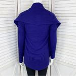 Mossimo Ribbed Knit Shawl Collar Cocoon Cardigan Sweater Purple XS Blue Photo 4