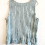Worthington Shell Blue Sparkly V Neck Sleeveless Knit Tank Top Sz 3X EUC Ribbed Photo 6