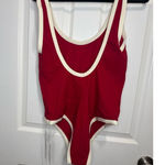 Reformation Joy one piece swimsuit in lipstick fior XL Photo 3