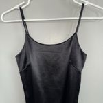 Popular 21 Black Satin Spaghetti Strap Mini Dress Womans Size S  Tight Sexy LBD Photo 2