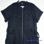 City Chic New! Plus Boiler Suit Jumpsuit in black, size 18 Photo 3