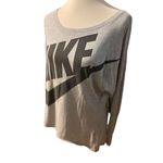 Nike Long Sleeve Gray with Black Lettering Swoosh Logo Size Large Photo 4