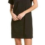Theory Split Neck Linen-Blend Shift Dress Photo 0