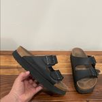 Birkenstock Papillio by  Arizona Flex Black Platform Slide Sandals EU 39/ US 8 Photo 2