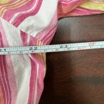 Chico's Chico’s Pink, Yellow, and White Stripe 3/4 Sleeve Button Up Size 3 Photo 3