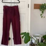 Free People Stay Awhile Carpenter Pants Mulberry Size 4 Purple Maroon Wide Leg Photo 3