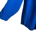 Maggie Barnes Women Tunic Top 1X Royal Blue Crinkle Button Up Business Travel Photo 6