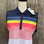 Callaway  Womens Gradient Stripe Color Block Opti-Dri Golf Dress Size L Photo 4