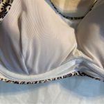 Athleta  Aqualuxe Paisley‎ Print Bikini Swim Top Size 40D Tan Black Resort Beach Photo 2