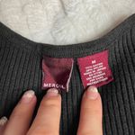 Merona  Medium Ribbed Black Sleeveless V Neck Tank Top‎ Blouse Neutral Work Shirt Photo 2