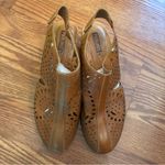 Pikolinos Romana Tan Brown Leather Closed Toe Slingback Wedge Sandals EU 40 US 9 Photo 2