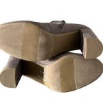 Report Sierra Faux Suede Leather Floral Embroidered Side Zip Block Heel Booties Gray Size 9 Photo 7