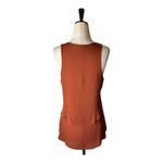 Theory  Tank‎ Top Women Small Brown Orange Double Georgette Silk Apala Shell Photo 2