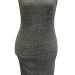 Enza Costa Ribbed Sheath Tank Bodycon Stretch Baseball Dress Gray size Small Photo 0