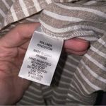 Tahari  S Dress Linen Blend Mini Taupe Pinstripe Lagenlook Photo 5