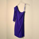 Diane Von Furstenberg  Cobb One Shoulder Deep Purple Violet Silk Jersey Dress 2 Photo 2