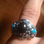 Artisan Crafted Elite Shungite Sleeping Beauty Turquoise Sterling Silver Ring Photo 10