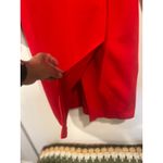 American Vintage Vintage 80’s Women’s Belted Slim Fitting Knee Length Dress Business Casual Red M Photo 3