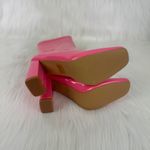 Cape Robbin Belinda Pink Faux Patent Leather Chunky Block Heel Ankle Booties Size 9 Photo 10
