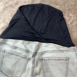 Over Belly Midi Maternity Jean Shorts 6 (M Photo 2