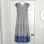 In Loom Floral Blue Midi Dress Photo 3