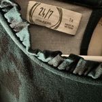 Maurice's 24/7 Dress Womens Plus Size Green Black Floral Print Knee Length Photo 6