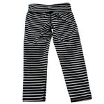 Athleta  Leggings Womens X Small Black White Stripe‎ Chatarunga Capri Crop Photo 3