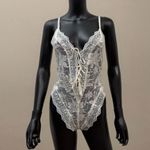 Victoria's Secret  White Lace Bodysuit‎ Lingerie One Piece Floral Sheer S Photo 0