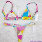 NEW SET! MELLO the label * Free People womens brazilian bikini set carnaval, M Blue Size M Photo 3