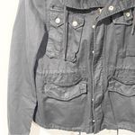 Diesel  Size Small Black Linen Cotton Blend Multi Pocket Utility Hooded Jacket Photo 1