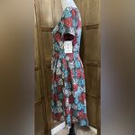 LuLaRoe NWT Lula Roe Red White and Blue Floral Dress. Photo 2