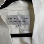 Trina Turk  White Wrap Blazer Jacket Belted Kimono Sleeve Size 6 Photo 3