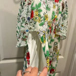 Nanette Lepore Women Floral Cold Shoulder Ruffle Midi Wrap Dress Sz 6 Whimsical Photo 10