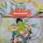 Nickelodeon ‎ yellow and white tie dye t-shirt size M Photo 4