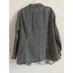 CHAPS  No-Iron Button Down Black‎ White Houndstooth Contrast Cuffs Top Size 2X Photo 5