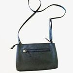 Stripped Black & White Crossbody Bag Black Photo 2