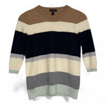 J.Crew Striped Merino Wool 3/4 Sleeve Sweater XS Photo 0